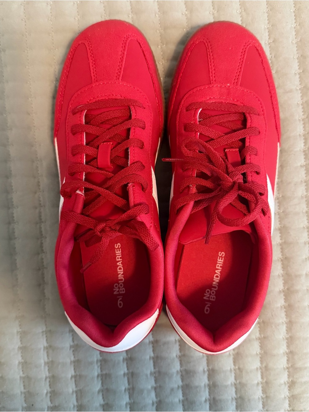 Red 'No Boundaries' Casual Sneakers Women’s Size 9
